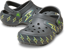 Toddler Classic Bolt Lights Clog - Carbon