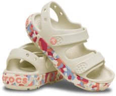Toddler Crocband™ Cruiser Glow Confetti Band Sandal - Summit White/Guava