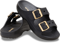 Women’s Metallic Buckle Saturday Sandal - Black