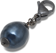 Silver Black SMT Pearl Charm