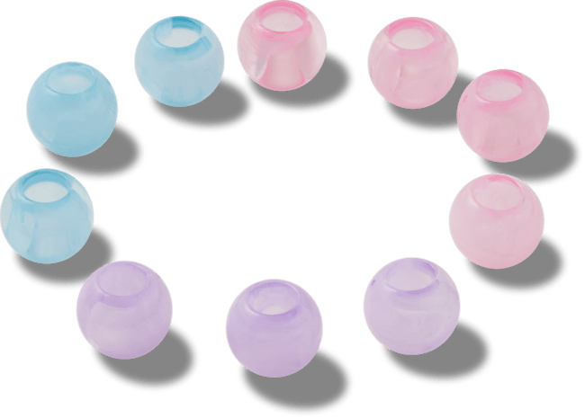Beads 10 Pack - Clear/Oyster