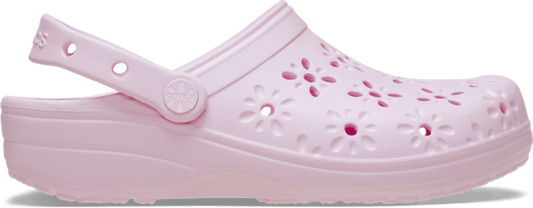 Classic Floral Cut-Out Clog - Pink Milk