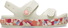 Kids’ Crocband™ Cruiser Glow Confetti Band Sandal. - Summit White/Guava
