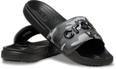 Men's Crocs All Day Camouflage Slide - Black / Grey