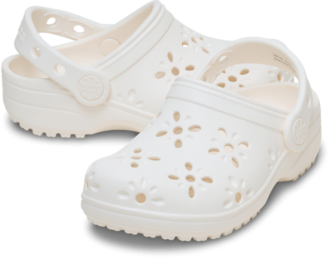 Toddler Classic Floral Cut-Out Clog - Chalk