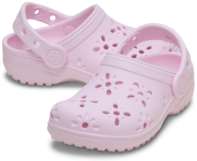Toddler Classic Floral Cut-Out Clog - Pink Milk