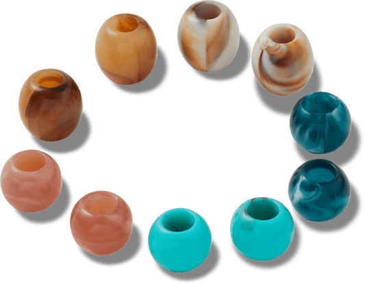 Beads 10 Pack - Espresso Marble