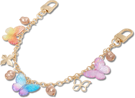 Butterfly Long Chain Bag Charm - Multi
