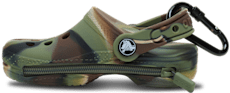 Classic Marbled Clog Pouch Bag Charm - Army Green / Multi