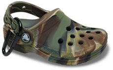 Classic Marbled Clog Pouch Bag Charm - Army Green / Multi