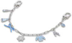 Fair Isle Ice Bag Chain - Blue