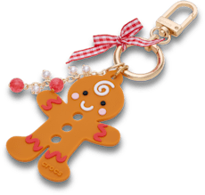 Gingerbread Man Bag Charm - Multi