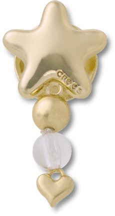 Gold Star with Heart Dangle
