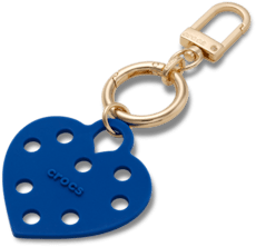 Jibbitz Heart Bag Charm - Blue Bolt
