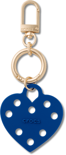 Jibbitz Heart Bag Charm - Blue Bolt