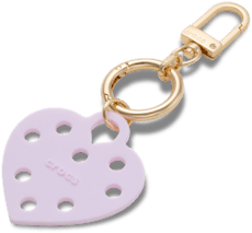 Jibbitz Heart Bag Charm - Pink Milk