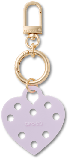 Jibbitz Heart Bag Charm - Pink Milk