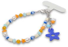 Pearl and Bead Phone Wristlet - Multi