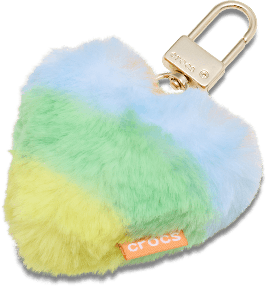 Plush Heart Bag Charm - Multi