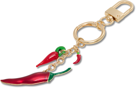Spicy Pepper Bag Charm - Chili Red / Multi